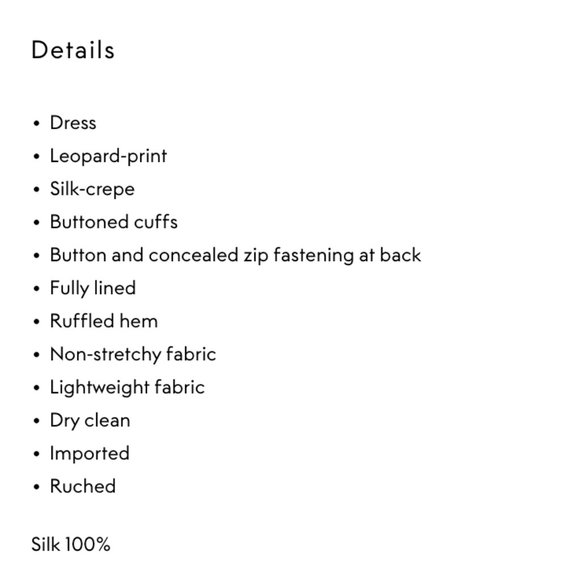 Puff sleeve leopard printed silk ruffle mini dress - size 0 - Modern 80s style - Picture 12 of 16